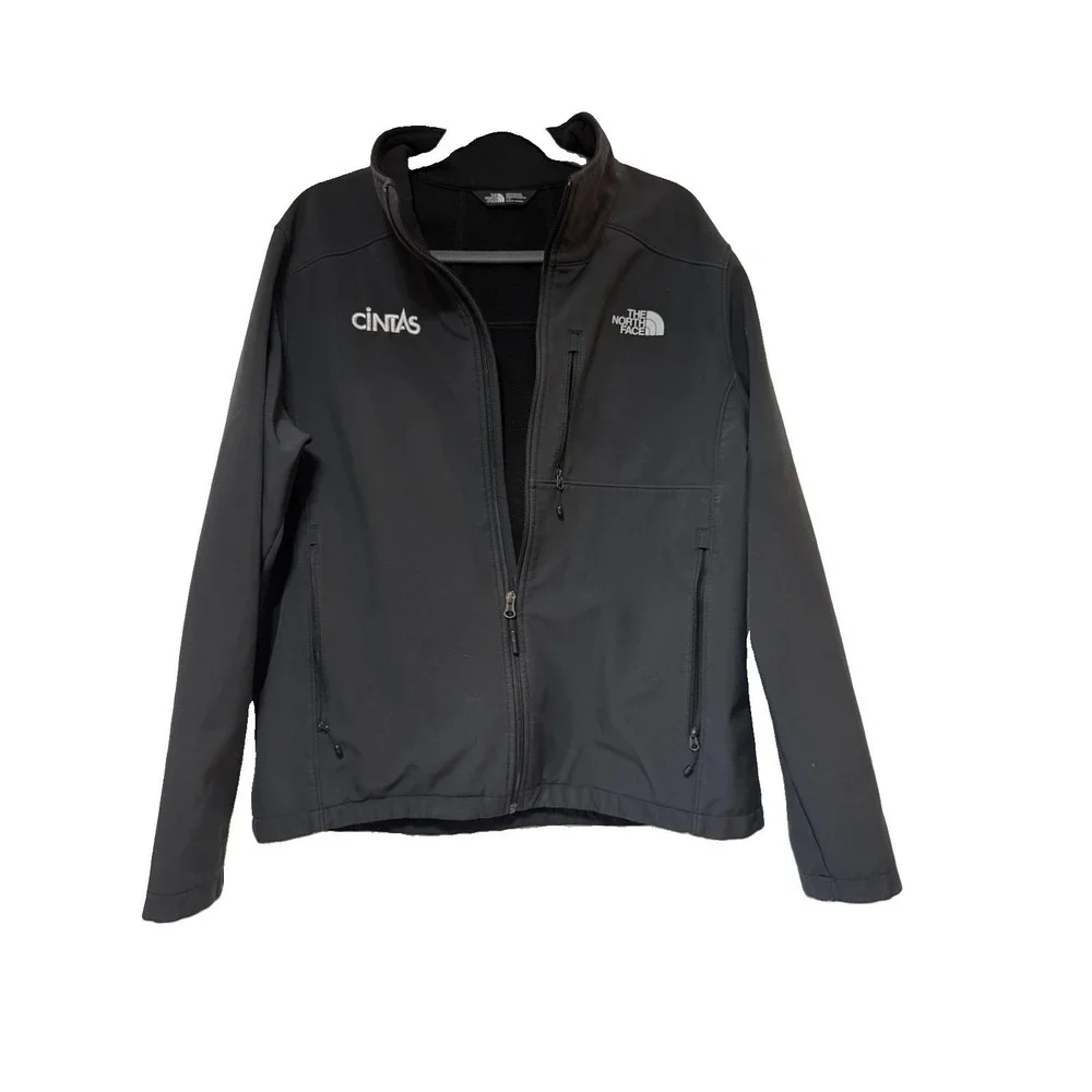 The North Face Cintas Mens Large Black Apex Barrier Softshell Fleece Jacket L